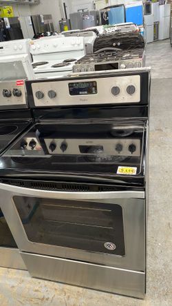Electric stove glass top in stainless steel