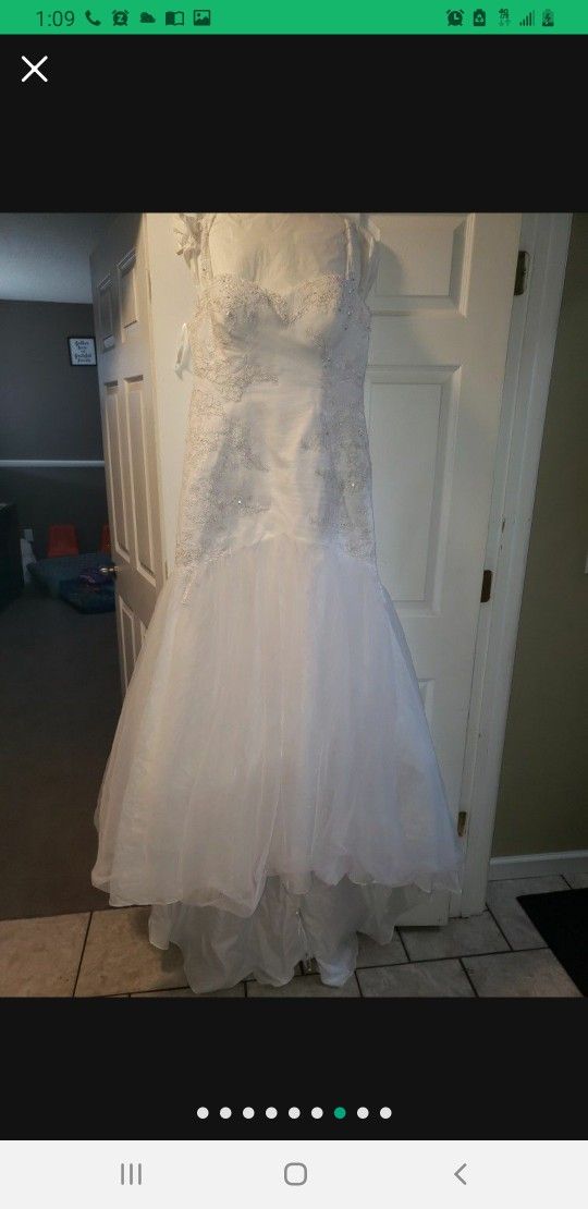 White Wedding Dress Size 14 Dress