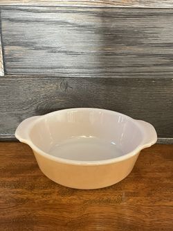 Lustrous Unsigned Peach Bakeware Dish Iridescent 1 Quart