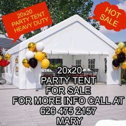 20x20 FT Party Tent with 2 Storage Bags & Removable Sidewalls, Outdoor Canopy Gazebo for Carport Camping Garden Wedding BBQ Commercial