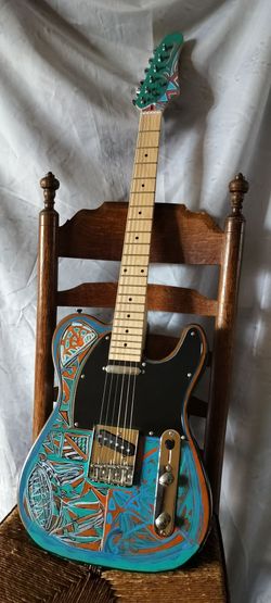 My design. Brand new custom telecaster electric guitar with new gig bag