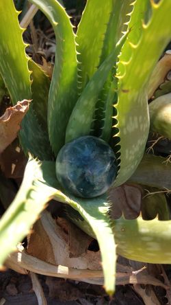 Very beautiful and unique fluorite sphere