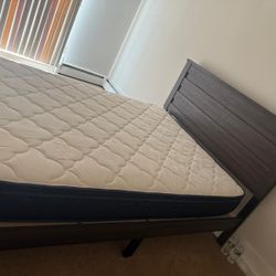 QUEEN BED FRAME WITH BED 