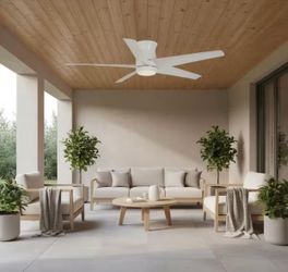 Mena 54 in. White Indoor/Outdoor ceiling fan