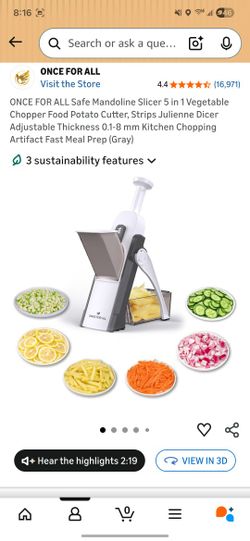Safe Mandoline Slicer (Gray Color)