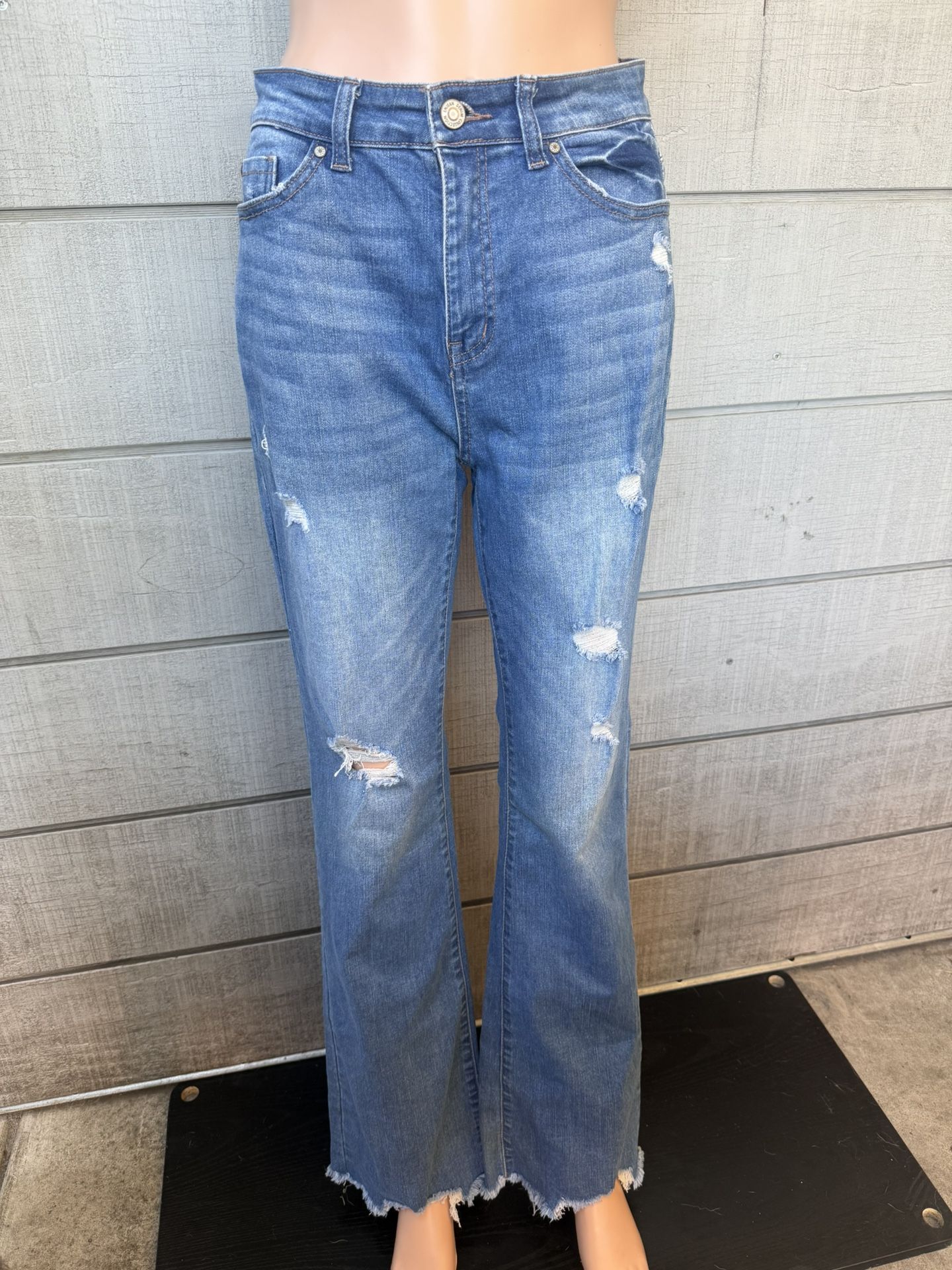 Women’s ENJEAN Denim high-rise, distressed, flare or bootcut style Size 7