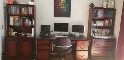Free - Office Desk, Book Shelf, File cabinet and printer cabinet set