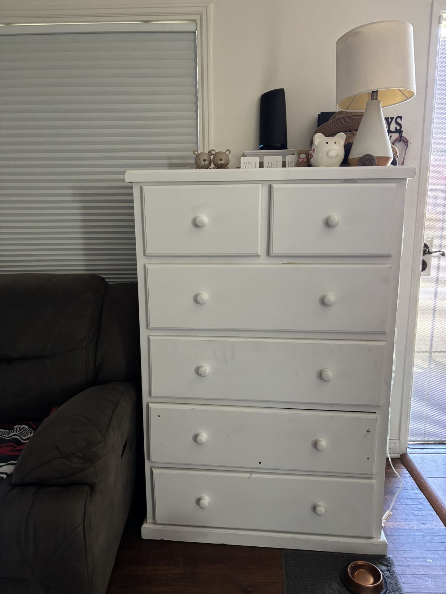 Solid Wood White Dresser