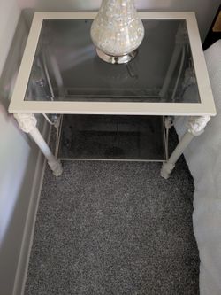 Vintage Elliotts Design wrought Iron & Glass Side Table.  Great Condition.