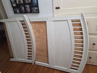 Twin size bed with rails