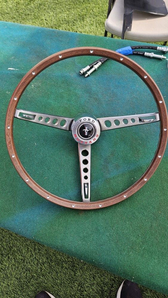 65 Mustang Wood Grain Steering Wheel 