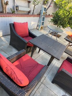 Wicker patio set