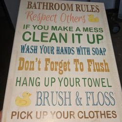 Bathroom Rules In Good Condition 