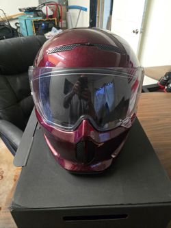 (RARE, LIMITED EDITION) Ruroc Atlas 4.0 Carbon Helmet – Liquid Ruby (never worn+ 3 Visors)