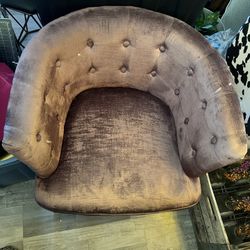 FREE Purple Tufted Curved-Back Chair