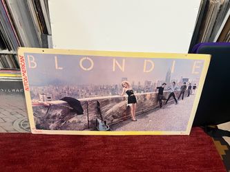 Original 1980 Blondie AutoAmerican Promotional Wall Hanging 38” x 21”