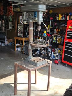 Shop Drill Press 12 speed ,and Shop Vice, in Great Working Condition