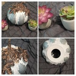 Fake Plants 2" And Metal Center Piece 6 In Around 