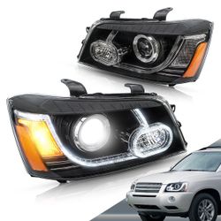 New LED Projector Headlights for Toyota Highlander 2001-2007 Aftermarket Front Lamps