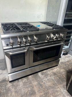 GE Monogram 48" Stainless Steel Dual-Fuel Range
