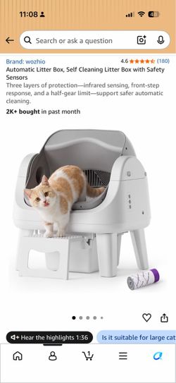 Automatic litter box, self cleaning