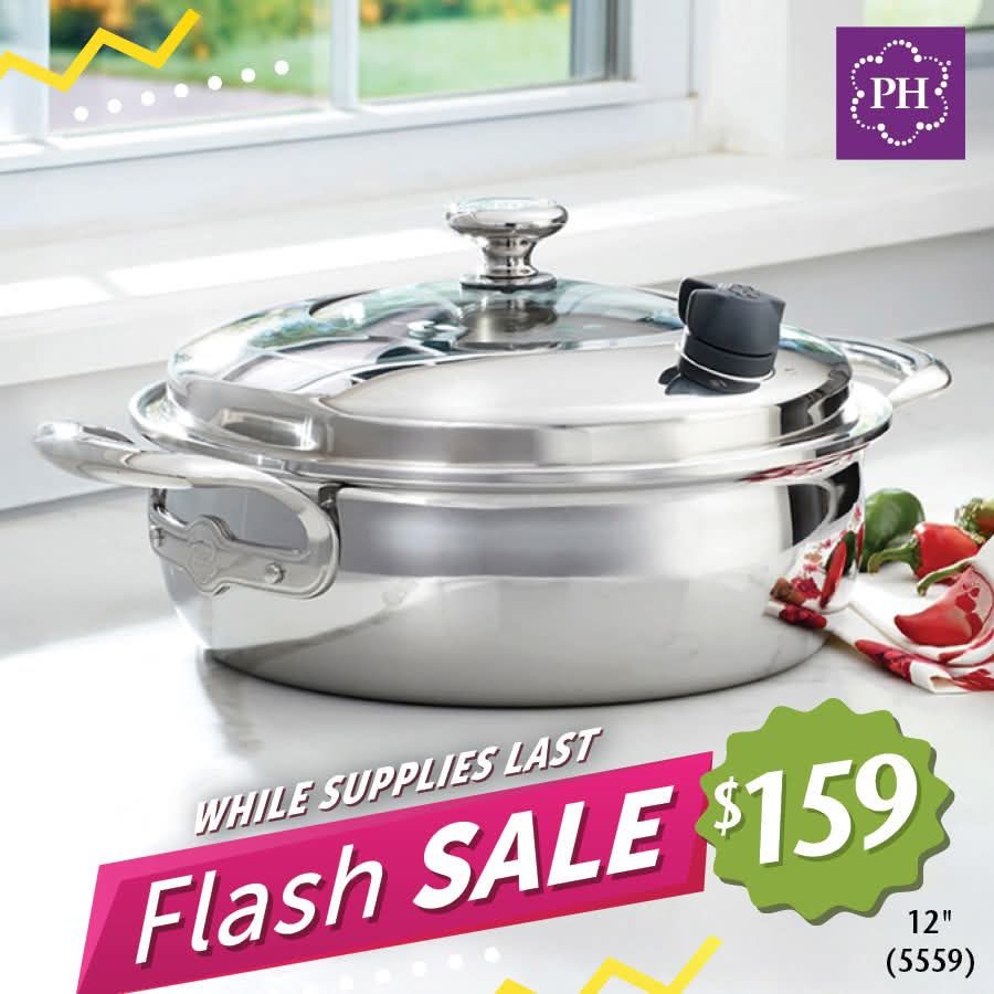Princess House Vida Sana 2.5-Qt. Casserole, 5-ply Stainless Steel