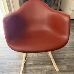 Eames Molded Plastic Armchair, Rocker Base
