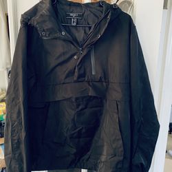 Forever 21 Mens Hooded Pullover Windbreaker 