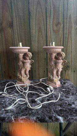 Angel table lamps vintage