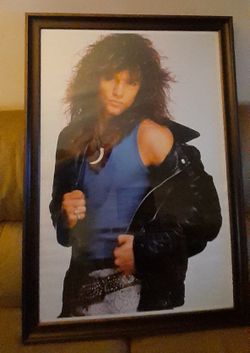 Vintage Bon Jovi Poster Framed