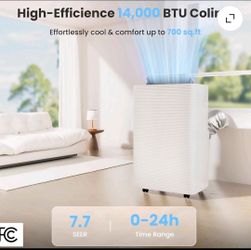 Candy 14,000 BTU Portable Air Conditioner, 3 in 1 Cooling, For Room Spaces up to 700 Sq.Ft.