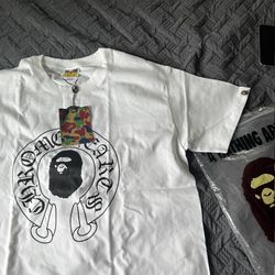 white bape tee