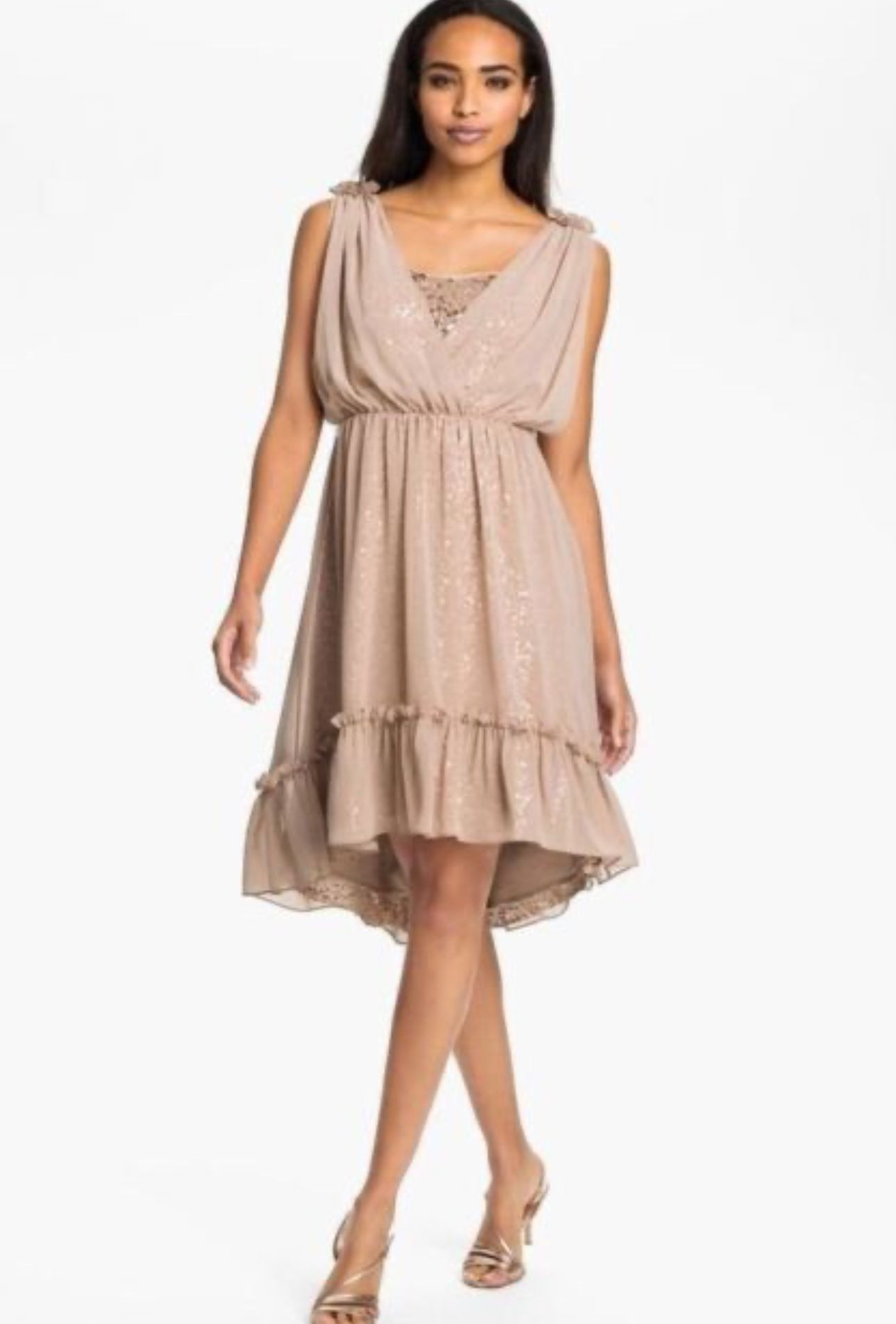 Jessica Simpson Chiffon Sequin Dress