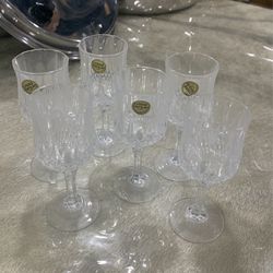 6 Small Glass Cups