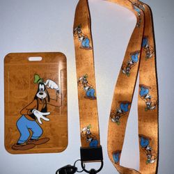 Disney Goofy Card Holder And Lanyard