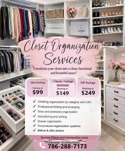 CLOSET ORGANIZATION SERVICES IN MIAMI ✨