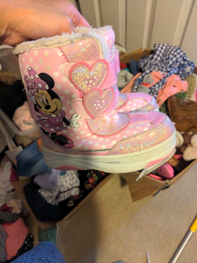 Girls 10c Minnie Mouse Boots 