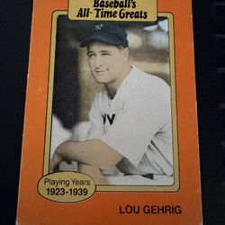 ⚾️ 1987 Hygrade Baseball's All-Time Greats Lou Gehrig