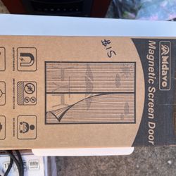 Mdavo 38” X 80” Magnetic Screen Door— New!!
