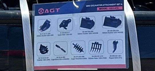 Mini Excavator Attachment 9 Pieces