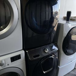 Black Stainless Steel Samsung Washer And Dryer