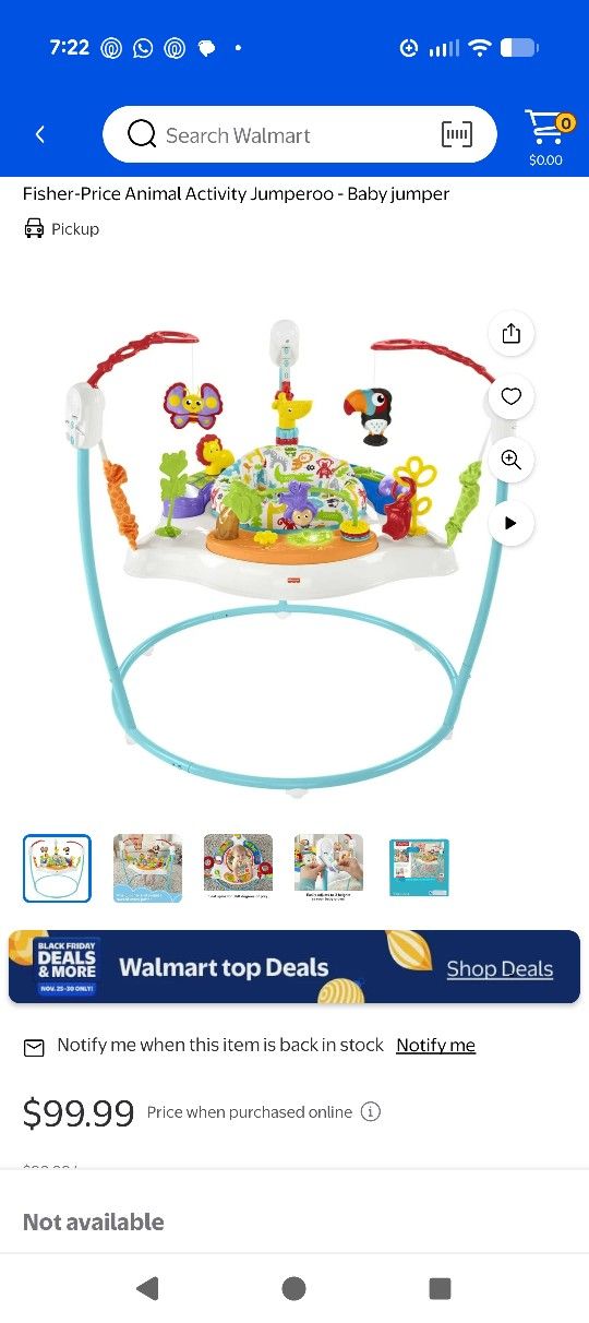 Fisher-Price Animal Activity Jumperoo - Baby jumper , Originally $109
