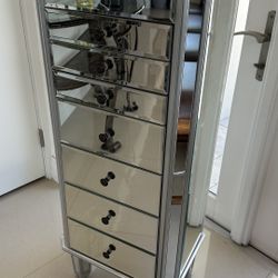 Mirrored Jewelry Armoire