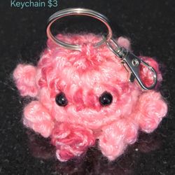 Crochet Octopus Keychain - Handmade
