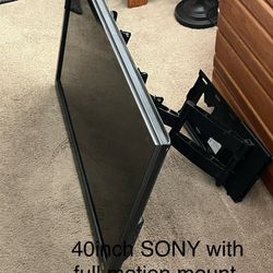 Sony Bravia TV 40 In. with wall mount