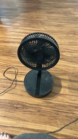 OYA Smart Lighting model F-9 Foldable Fan, adjustable, black, battery and USB charger
