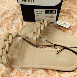 Flat sandals Mixit, Tan Size 7M 