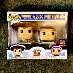 Funko Pop! Disney: Toy Story - Woody & Buzz Lightyear 2-Pack (2024 Limited Edition Entertainment Expo Shared Exclusive)
