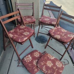 Wooden Folding Chairs With Cushions 