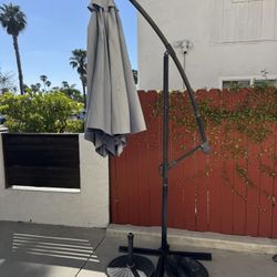 Outdoor Umbrella Set With Stands And Weights 